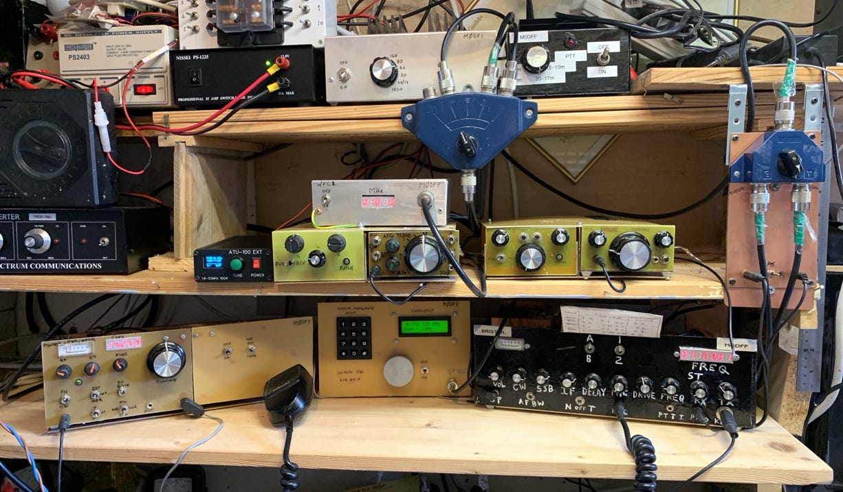 A nice and tidy photograph of M0DFF's shack.