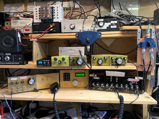 Image of amateur radio shack.