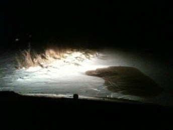 Image of road blocked by snow